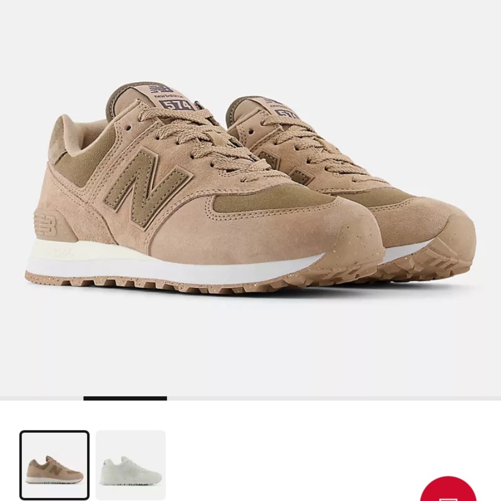 New Balance Tan Sneakers Suede Mesh Athletic